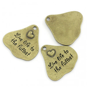 Charms Pendants Quote Charms Antiqued Bronze Inspirational Word Charms ...