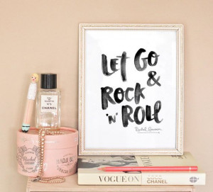 ... 10 Print - Rock 'n' Roll - Inspirational Quote - Motivational Poster