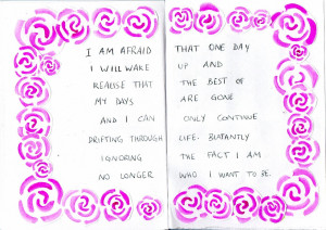 quotes roses drawing sketchbook sentence pink flowers afraid