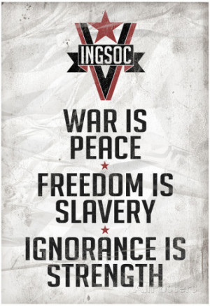 1984 INGSOC Big Brother Political Slogans Poster Poster