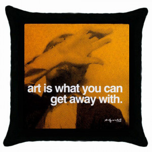 Pillow Case : Andy Warhol - Photo Quote (Yellow)