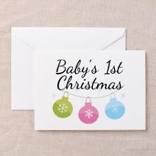 Baby's 1st Christmas Greeting Card for