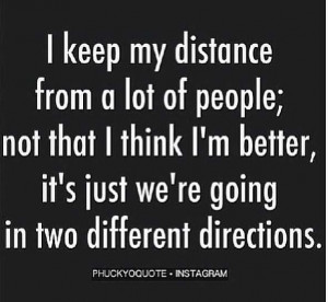 keep my distance ..