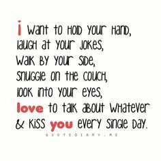 The more time we spend together, the more I know I wanna.be with you ...