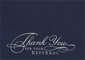Business Greeting Cards > Business Referral Cards > Elegant Referral ...