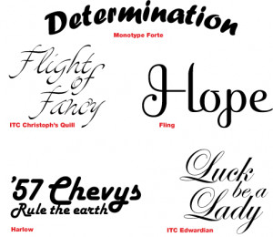 Latest Tattoo Fonts Designs 2012