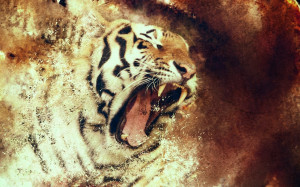 Painting Of Crying Tiger