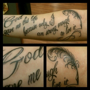 Awesome tattoo and quote