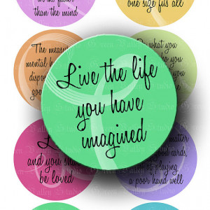 ... Inspirational Sayings Phrases Words Positive Love Two Inch Circles for