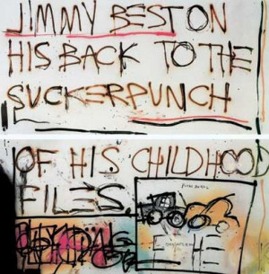 the work of Jean-Michel Basquiat (1960-1988), American graffiti artist ...