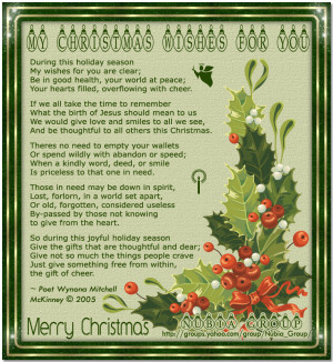 My Christmas Wishes For You