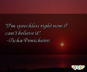 speechless right now. I can't believe it.