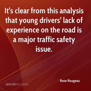 From His Analysis That Young Drivers’ Lack Of Experience On The Road ...