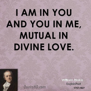 am in you and you in me, mutual in divine love.