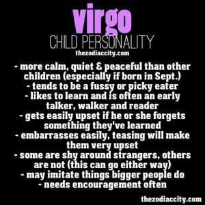 Virgo child personality... My baby the cusp boy has some of this and ...