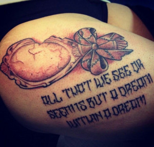 Great quote (by edgar allen poe) tattoo