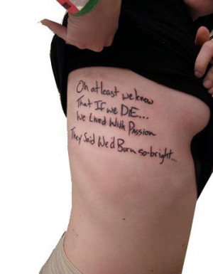 why guys and girls are particularly choosing quotes for rib tattoos