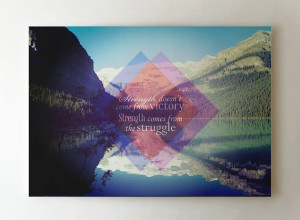 Lake Canvas Art, Motivational Quote Canvas, Inspirational Quote, Gift ...