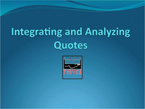 Integrating quotes