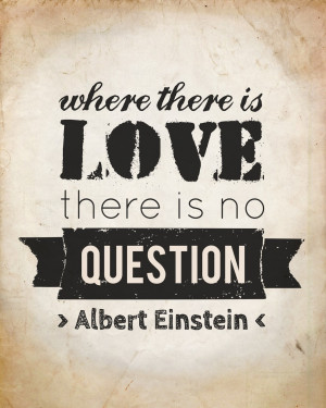 Where there is love there is no question