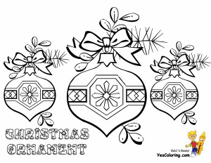 Coloring Christmas tree ornament at YesColoring