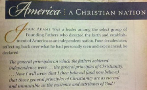 ... Christian Nation,” Barton provides a dramatically abbreviated quote