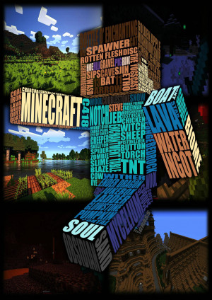 Minecraft typography i made for my art exam