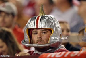 News Photo : Ohio State Buckeyes fans watch the action during...