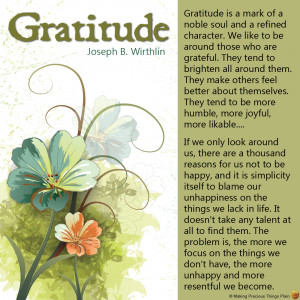 Lds Gratitude Quotes Gratitude