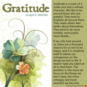 Lds Gratitude Quotes Gratitude