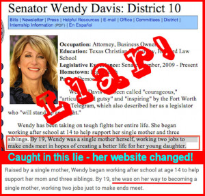 Wendy Davis Resume Lie