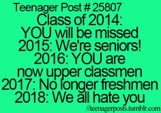 Class of 2018.I'm really cared to go to high school i feel like ...