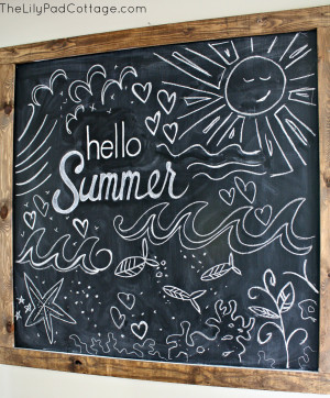 Hello Summer! Summer Chalkboard