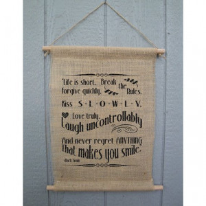 Mark Twain Inspirational Quote Wall Hanging Burlap by AspieTees, $14 ...
