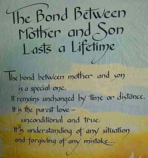 Mother and son bonds are unbreakable!