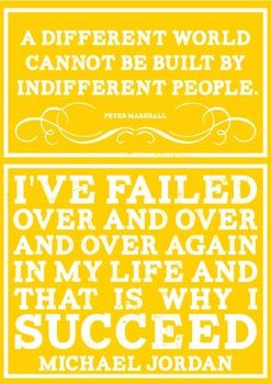 INSPIRATIONAL QUOTES CLASSROOM DECOR POSTERS SUNNY DAYS YELLOW VINTAGE ...