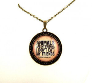 George Bernard Shaw Necklace Vegetarian Necklace Animal Lover Necklace ...
