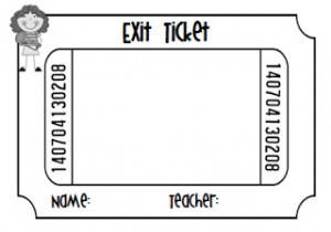 Exit ticket templateExit Ticket, Ticket Template