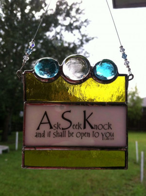 Stained Glass Suncatcher Quote by HappyArtGlass on Etsy, $22.00