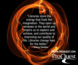 Library quote from Sidney Sheldon.