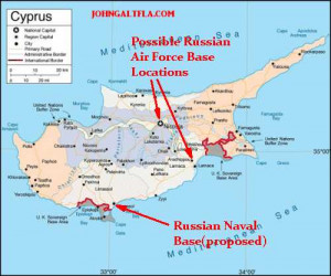 Proposed Russian Military Base in Cyprus Map