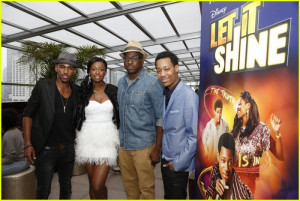 ... (Coco, Tyler, Brandon) promoting their film 'Let It Shine' NYC 6/12