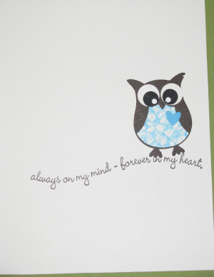 For the outside owls I stamped their bellies with sweet scoops, the ...