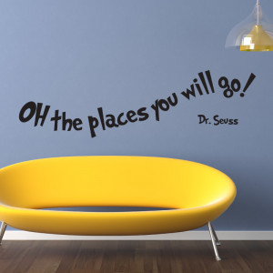 Details about OH THE PLACES YOU WILL GO DR SEUSS WALL ART STICKERS ...