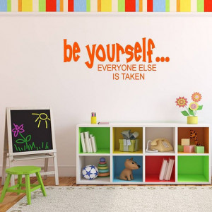 be yourself quote inspirational wall sticker by mirrorin ...