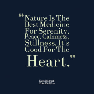 Nature Is The Best Medicine For Serenity. Peace, Calmness, Stillness ...