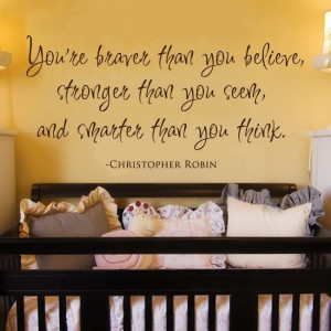 Braver Stronger Smarter Winnie The Pooh Quote Decal | eBayChild Room ...