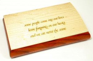 Wooden Box with Quotes