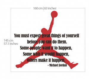 Michael Jordan Typographic Quote Air Jordan Silhouette Sticker