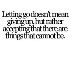 Letting Go..